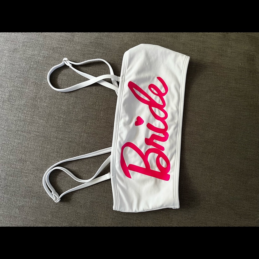 BARBIE BRIDE bandeau bathing suit top!